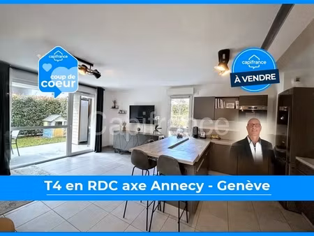 appartement t4 récent  1 parking privatif  garage possible  axe annecy – genève (74)