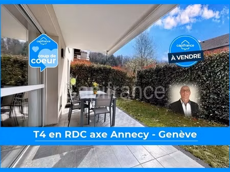 grand t4 87m² récent  1 parking privatif  garage + sd parking possibles en sus   axe annec