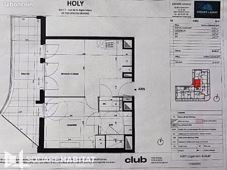 appartement 2 pièces 40 m²