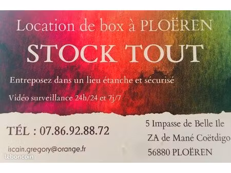 location box  stockage  garde meubles  garage  hivernage