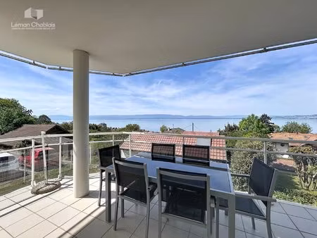 maxilly-sur-léman - t4 - terrasse - garage - vue lac