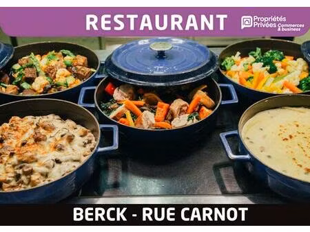 berck-sur-mer - restaurant 45 couverts - 110 m2 - rue carnot - emplacement n°1
