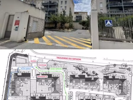 loue place de parking extérieure sécurisée résidence cap terre – marseille 12e