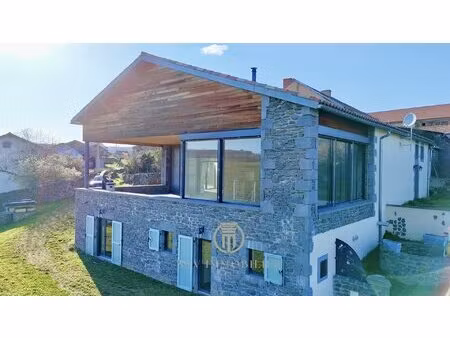maison style chalet en pierres avec vue panoramique sur les monts du livradois-forez ...