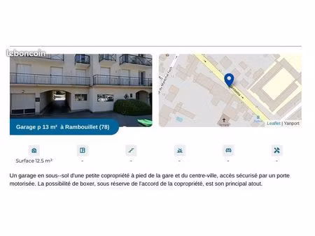 parking intérieur + cave