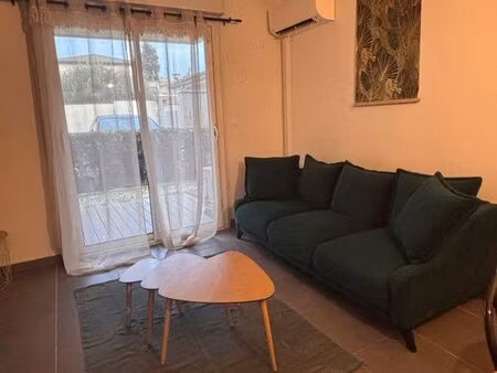 t2 meublé 36m² rez-de-jardin – résidence avec piscine – parking