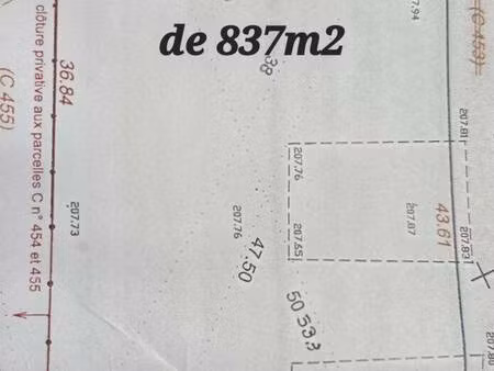 terrain constructible à vendre