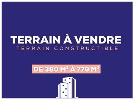 terrain constructible viabilisé à vendre