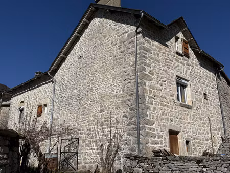 maison en pierre avec jardin