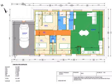 maison plain-pied t4 de 95 m² à meyrie
