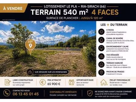 terrain constructible viabilisé à vendre