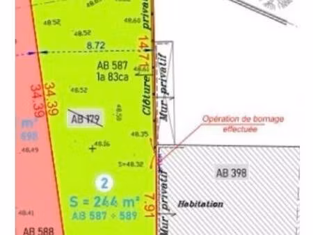 terrain constructible viabilisé à vendre