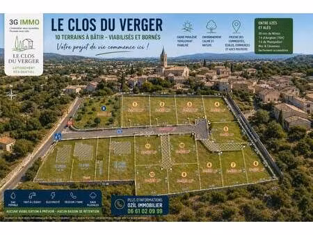terrain constructible viabilisé à vendre