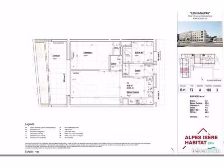 appartement 2 pièces 48 m²