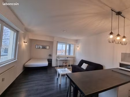 meublé 31 m2 avec loggia +parking +cave : idéal etudiant (proche fac et iut )