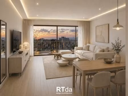 luxueux t3 vue mer panoramique - cannes - 85m2 - garage box et cave