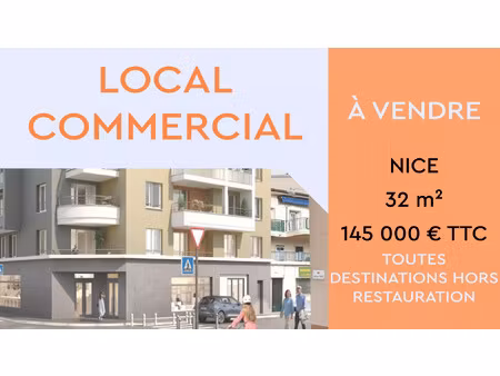 vente commerce 32 m² nice (06300)