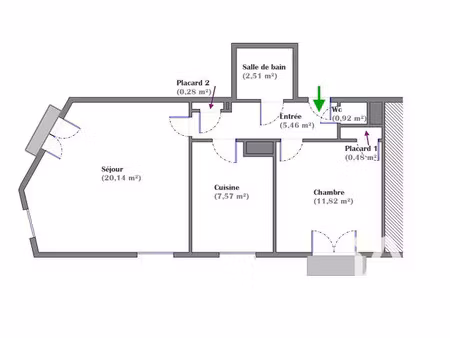 vente appartement 2 pièces 50 m² vichy (03200)
