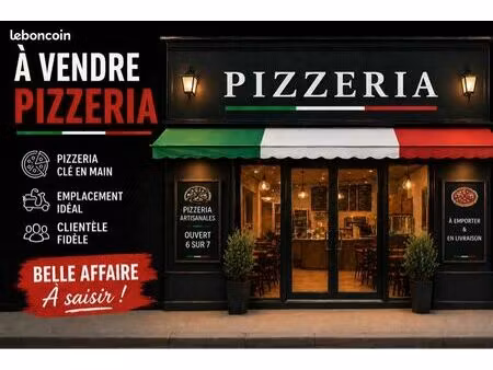 pizzeria équipée – prête à travailler immédiatement
