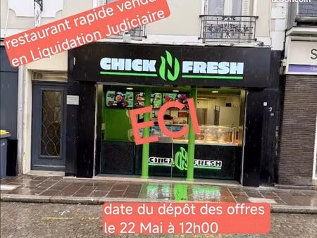 fonds de commerce restauration rapide 38 m²