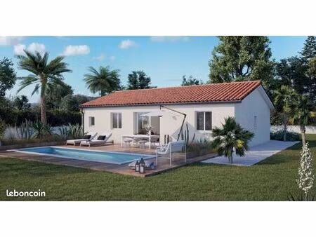maison plain-pied à boutenac sur terrain viabilisé de 400 m² – 3 chambres  cuisine ouverte