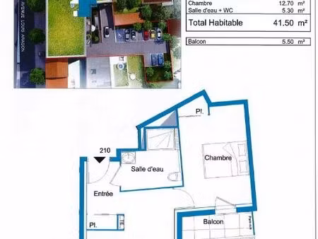 appartement 2 pièces 41 m²