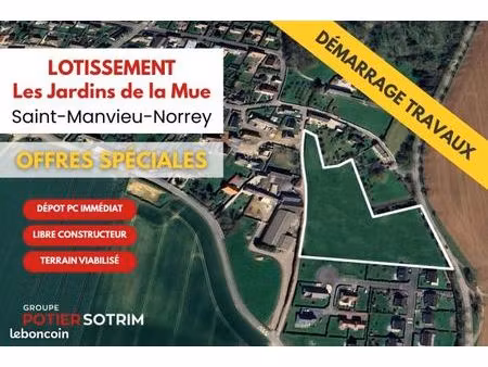 terrain 200 m² saint manvieu norrey