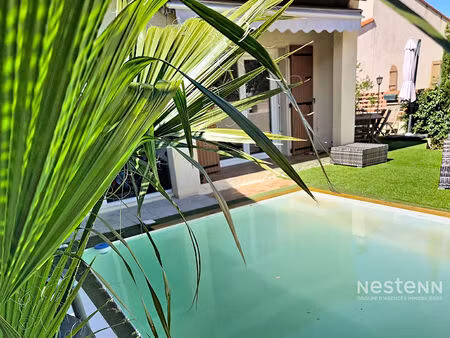 maison avec piscine à argelès sur mer  3 chambres dont une au rez de chaussée.