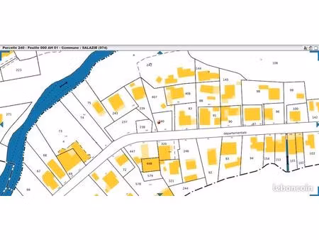 terrain constructible de 297 m² (parcelle cadastrée section ah n° 240)  idéalement situé a