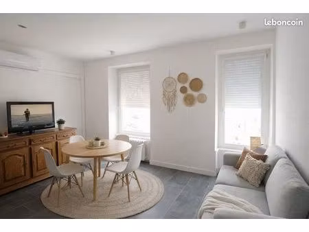 appartement t2 centre ville climatisation + cave + extérieur