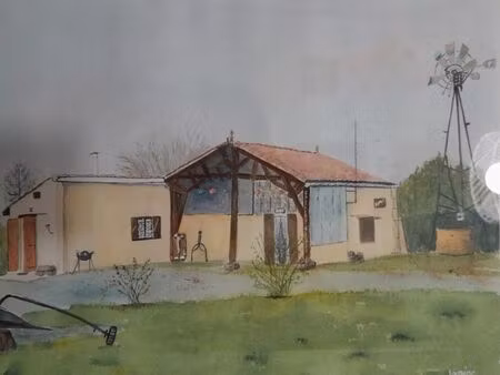 maison 140m2 terrain 5000m2 avec plan d'eau