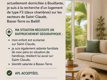 recherche f3 sud basse-terre