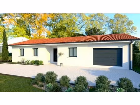 centre de nailloux  projet de construction maison 98 m² avec garage de 24 m² vue pyrénées