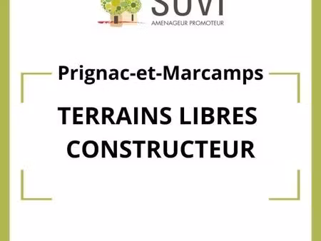 terrain 773 m² prignac et marcamps