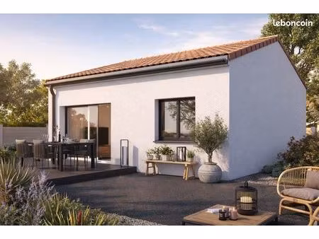 maison traditionnelle 65 m² t3 avec garage sur terrain viabilisé à nissan-lez-enserune