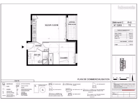appartement 2 pièces 42 m²