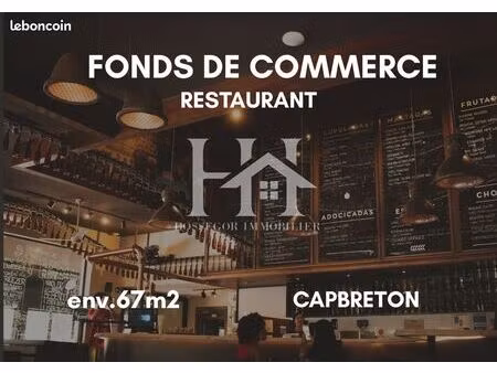 fond de commerce 45 m² capbreton