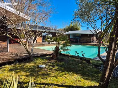 superbe maison contemporaine en bois 300m2 avec piscine – à moins de 10 min de dax