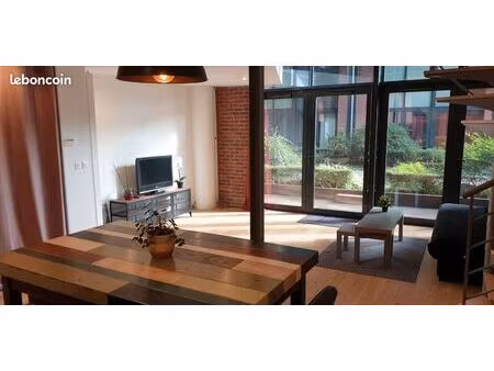 loft duplex meublé 68 m² + terrasse + parking – jardin des plantes rouen