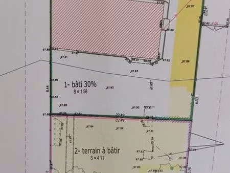 terrain en second rang 411 m2
