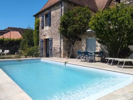 maison de caractère en pierres – piscine – frayssinet le gourdonnais