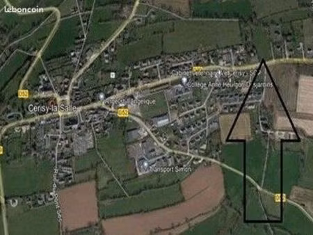 terrain 800 m² cerisy la salle