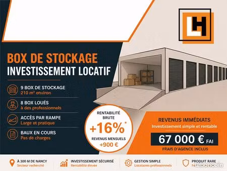 parking/box 9 pièces 210 m²