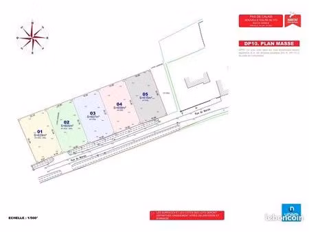 terrain 426 m² nouvelle eglise