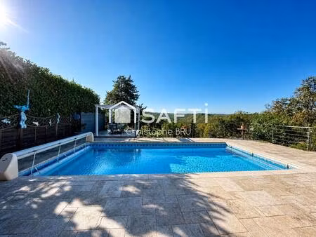 flottes - propriété avec vue exceptionnelle - 2 habitations - piscine - panneaux solaires