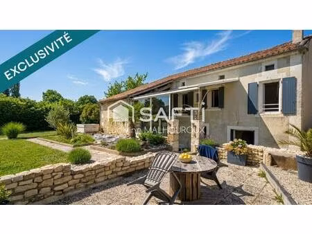 maison en pierre 90 m² – 3 chambres + bureau - garage 38 m² - atelier - terrain 625 m² - r