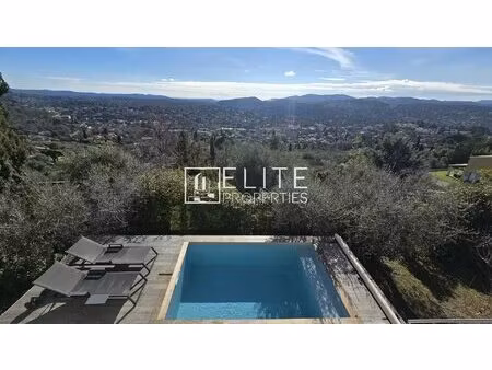 maison 6 pièces de 146 m² – vue panoramique mer & piscine – cabris