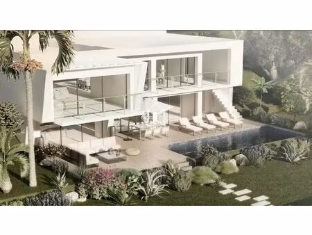 projet de villa contemporaine limite cannes - terrain avec permis de construire accepté