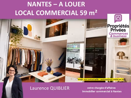 44000 nantes - local commercial 59 m² a louer - proche place royale