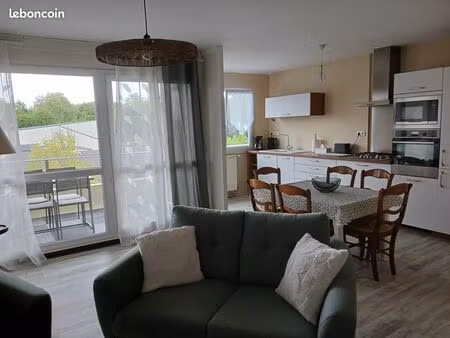 t3 meublé 68m² – centre saumur – lumineux